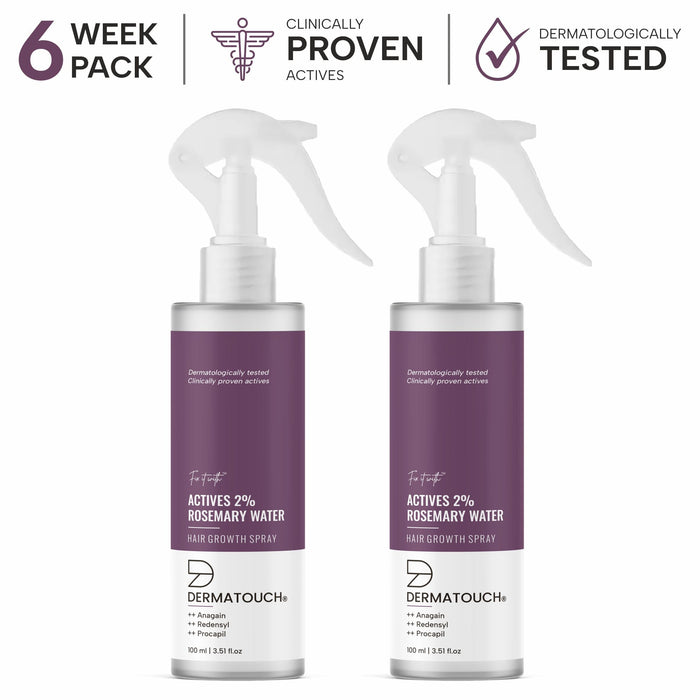 Actives 2% Rosemary Water Spray for Hair Growth 100ml Each PO2