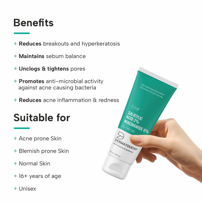 Acne Care Kit – Salicylic Acid 2% Facewash (100ml) + Niacinamide 10% Zinc PCA 1% Serum (30ml) + Salicylic Acid 2% Niacinamide 6% Oil-Free Gel (70g)