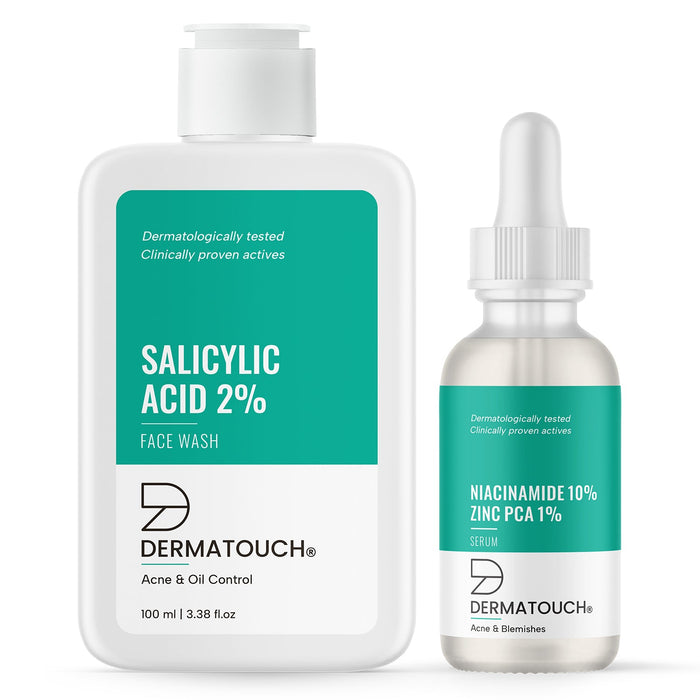 Anti-Acne Skincare Combo – Salicylic Acid 2% Facewash (100ml) & Niacinamide 10% Zinc PCA 1% Serum (30ml)